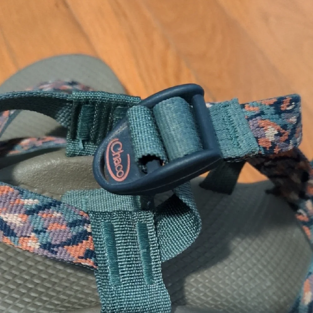 Chaco Women's Green and Pink Sandals - Picture 6 of 6